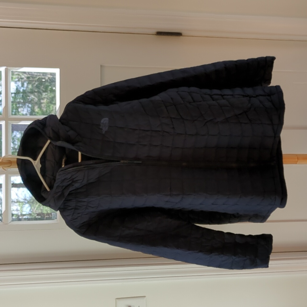 North Face Hooded Thermoball Lightweight Puffer Jacket Navy Blue XXL